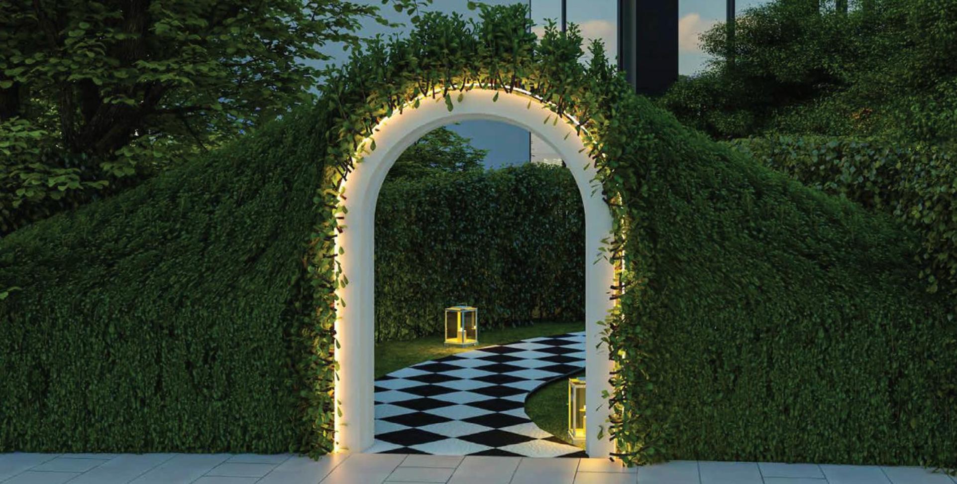 Caesars Palace Dubai Bagian luar foto The entrance to the garden
